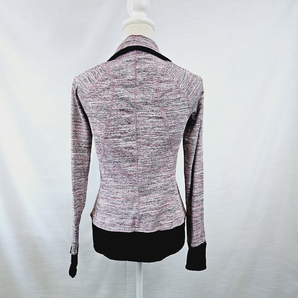 Lululemon Runderful 1/2 Zip Space Dye Camo Berry Jacket size 8 - Picture 13 of 16